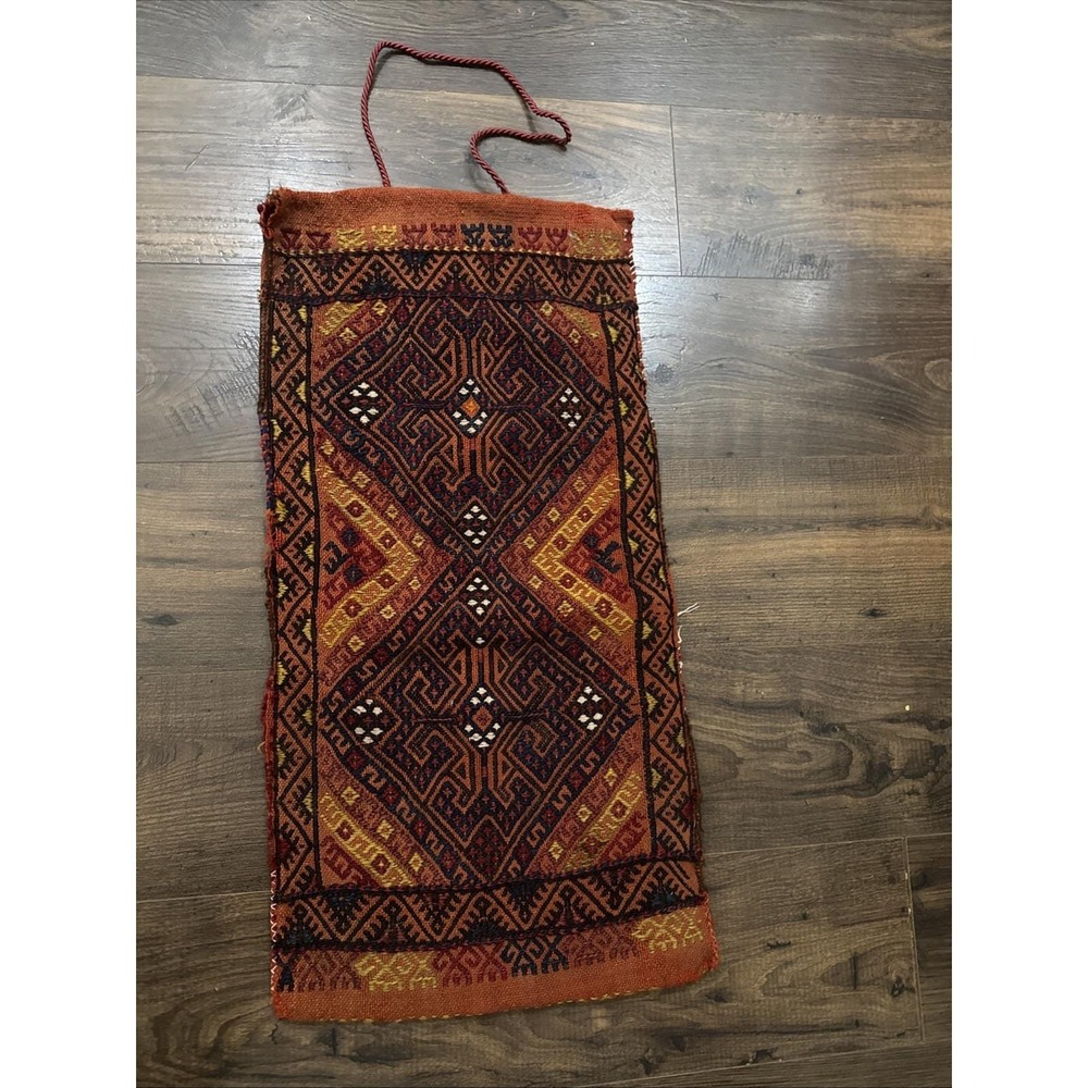 VTG Turkish Wool Handwoven Prayer Rug?? 30 X 14